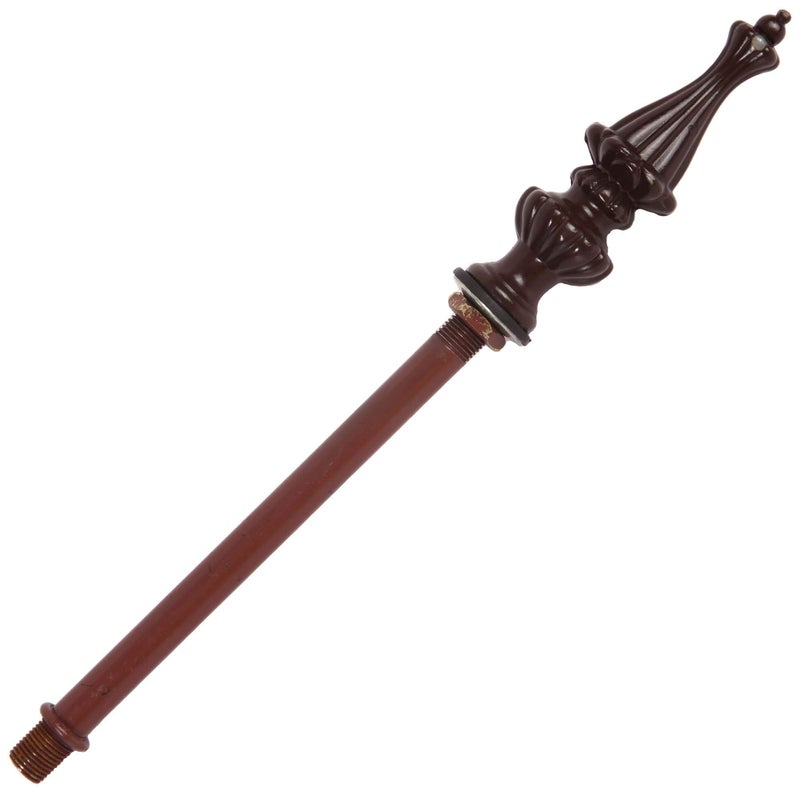 Bieye SS008 Lampshade Support with Finial for Tiffany Style Stained Glass Floor Lamp Table Lamp (G3/8 140mm Bronze Crown) - Image 1